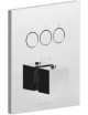 Set esterno termostatico incasso doccia (3 Funzioni) con piastra Quadra COMPACT