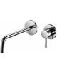 Mix incasso 2 Fori con 2 Piastre D70 e bocca mm 175 LIGHT steel looking