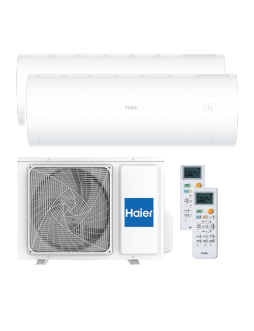 Climatizzatore Dual Split Haier Pearl 9000+9000 BTU Inverter R32 A++ con Wi-Fi incluso – Kit Completo
